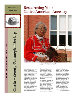 Researching Your Native American Ancestry - Cont’D