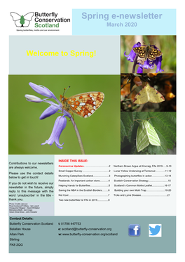 Spring E-Newsletter March 2020