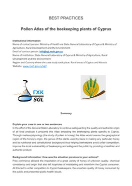 BEST PRACTICES Pollen Atlas of the Beekeeping Plants of Cyprus