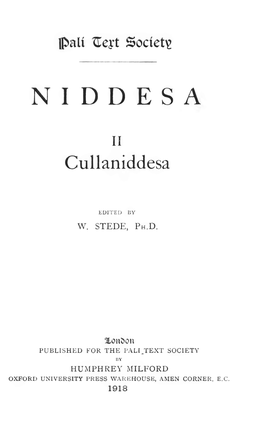 Niddesa, Vol. 3