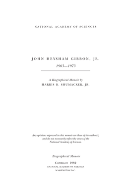 John Heysham Gibbon, Jr