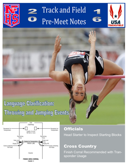 Track and Field Pre-Meet Notes