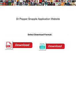 Dr Pepper Snapple Application Website