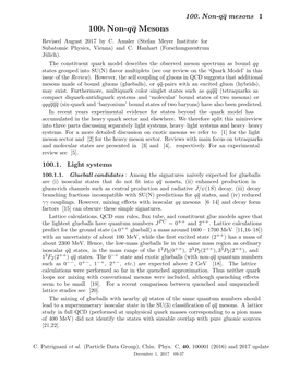 Non Q-Qbar Mesons