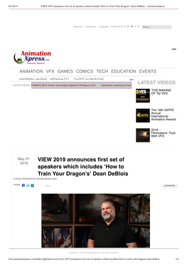 Dean Deblois - Animationxpress