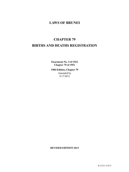 Births and Deaths Registration.Fm