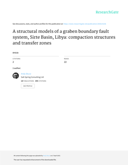 A Structural Models of a Graben Boundary Fault System, Sirte Basin, Libya: Compaction Structures and Transfer Zones