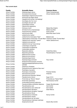 Stock List Print