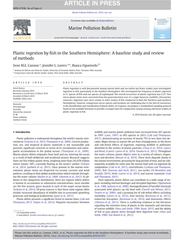 Plastic Ingestion by Fish in the Southern Hemisphere