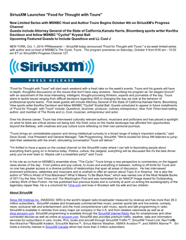 Siriusxm Launches 