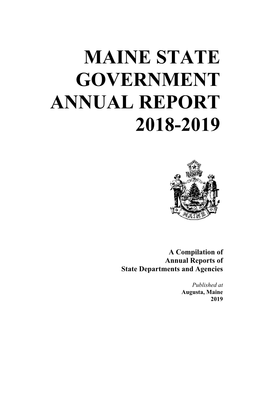 Maine State Government Annual Report 2018-2019