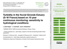 Turbidity in the Fluvial Gironde Estuary