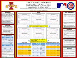 The 2016 World Series from Mother Nature's Perspective