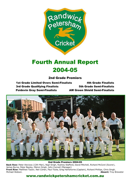 Fourth Annual Report 2004-05