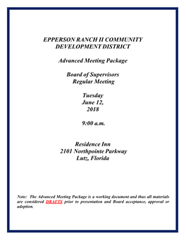 2018-06-12 Meeting Agenda