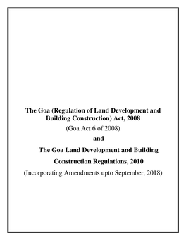 (Regulation of Land Development and Building Construction) Act, 2008