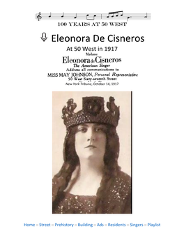 Eleonora De Cisneros at 50 West in 1917