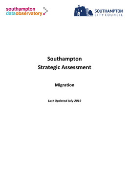 Population Change and Understanding These Changes Helps Professionals Plan Future Services for the City’S Residents