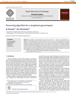 Processing Algorithm for a Strapdown Gyrocompass