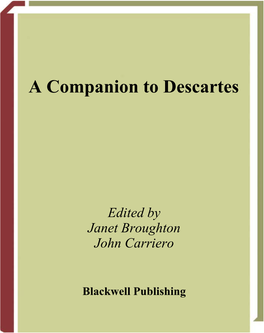 A Companion to Descartes