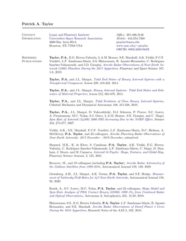 List of Publications