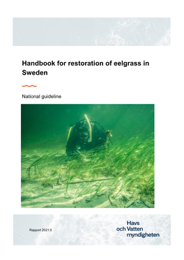 Handbook for Restoration of Eelgrass in Sweden