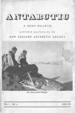 A News Bulletin New Zealand Antarctic Society