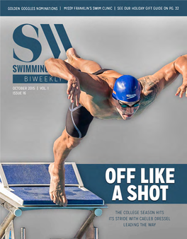 Swimming World Biweekly on the Cover - Caeleb Dressel by Peter H