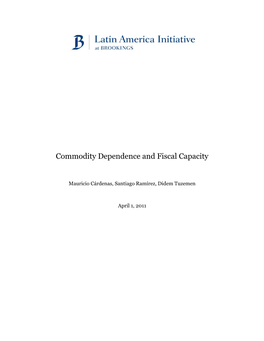 Commodity Dependence and Fiscal Capacity