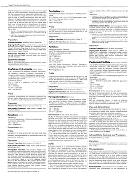 Profile Profile Profile Uses and Administration Adverse Effects