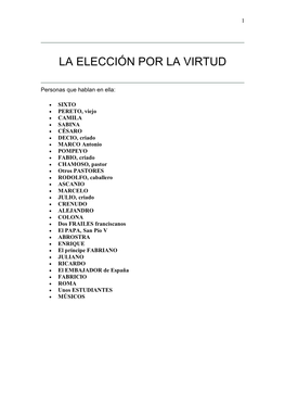 La Elección Por La Virtud