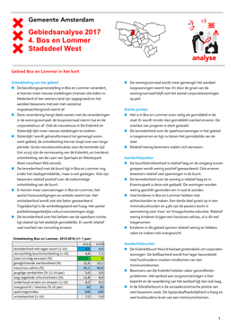 Gebiedsanalyse 2017 4. Bos En Lommer Stadsdeel West