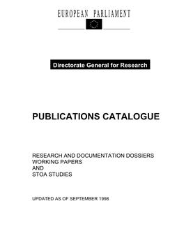 Publications Catalogue