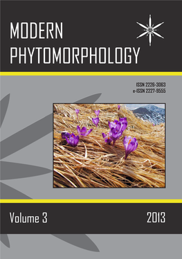 Modern Phytomorphology