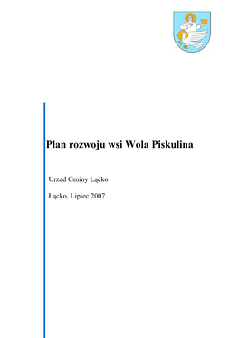 Plan Rozwoju Wsi Wola Piskulina