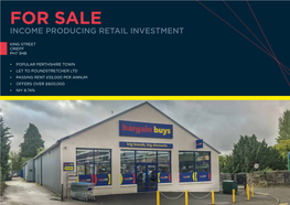 For Sale Income Producing Retail Investment