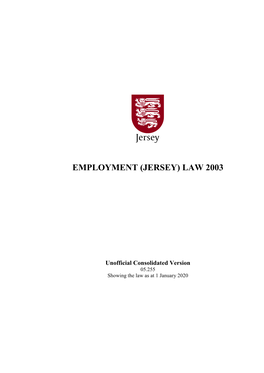 Employment (Jersey) Law 2003