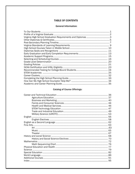 Table of Contents