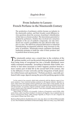 French Perfume in the Nineteenth Century