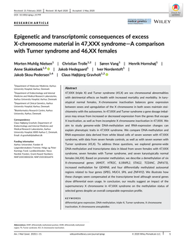 Epigenetic and Transcriptomic Consequences of Excess X-Chromosome Material in 47,XXX Syndrome—A Comparison with Turner Syndrome and 46,XX Females