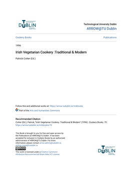 Irish Vegetarian Cookery :Traditional & Modern