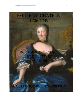 Emilie Du Chatelet 1706-1749