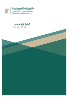 Ministerial Brief October 2018