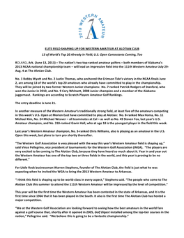 WGA News Release June 13