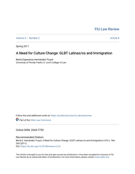 GLBT Latinas/Os and Immigration