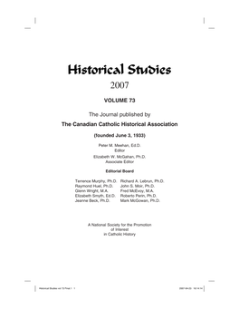 Historical Studies Vol 73 Final.Indd