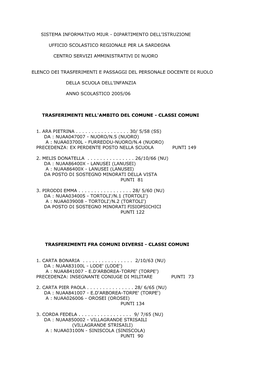 Sistema Informativo Miur - Dipartimento Dell'istruzione