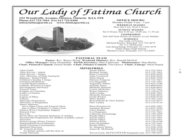 Our Lady of Fatima Church Call with Confidence 515 Cooper St