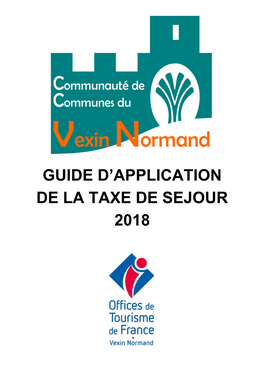 Guide D'application De La Taxe De Sejour 2018