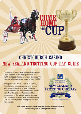 Christchurch Casino New Zealand Trotting Cup Day Guide